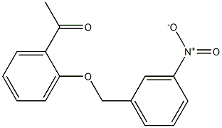 1-{2-[(3-nitrobenzyl)oxy]phenyl}ethanone Struktur