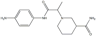 1-{2-[(4-aminophenyl)amino]-1-methyl-2-oxoethyl}piperidine-3-carboxamide Struktur