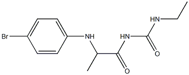 1-{2-[(4-bromophenyl)amino]propanoyl}-3-ethylurea Struktur