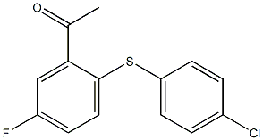 1-{2-[(4-chlorophenyl)sulfanyl]-5-fluorophenyl}ethan-1-one Struktur