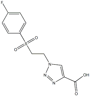 1-{2-[(4-fluorobenzene)sulfonyl]ethyl}-1H-1,2,3-triazole-4-carboxylic acid Struktur