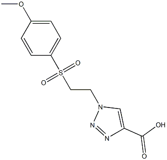 1-{2-[(4-methoxybenzene)sulfonyl]ethyl}-1H-1,2,3-triazole-4-carboxylic acid Struktur