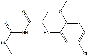 1-{2-[(5-chloro-2-methoxyphenyl)amino]propanoyl}-3-methylurea Struktur