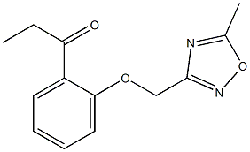 1-{2-[(5-methyl-1,2,4-oxadiazol-3-yl)methoxy]phenyl}propan-1-one Struktur