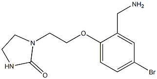 1-{2-[2-(aminomethyl)-4-bromophenoxy]ethyl}imidazolidin-2-one Struktur