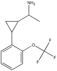 1-{2-[2-(trifluoromethoxy)phenyl]cyclopropyl}ethan-1-amine Struktur