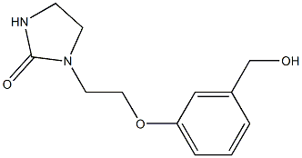 1-{2-[3-(hydroxymethyl)phenoxy]ethyl}imidazolidin-2-one Struktur