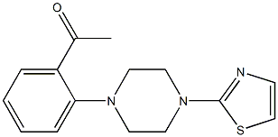 1-{2-[4-(1,3-thiazol-2-yl)piperazin-1-yl]phenyl}ethan-1-one Struktur