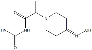 1-{2-[4-(hydroxyimino)piperidin-1-yl]propanoyl}-3-methylurea Struktur