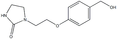 1-{2-[4-(hydroxymethyl)phenoxy]ethyl}imidazolidin-2-one Struktur