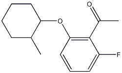 1-{2-fluoro-6-[(2-methylcyclohexyl)oxy]phenyl}ethan-1-one Struktur