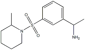 1-{3-[(2-methylpiperidine-1-)sulfonyl]phenyl}ethan-1-amine Struktur