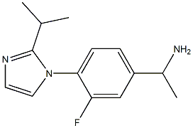 1-{3-fluoro-4-[2-(propan-2-yl)-1H-imidazol-1-yl]phenyl}ethan-1-amine Struktur