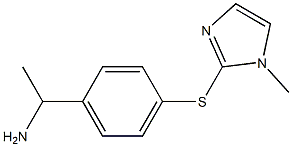 1-{4-[(1-methyl-1H-imidazol-2-yl)sulfanyl]phenyl}ethan-1-amine Struktur