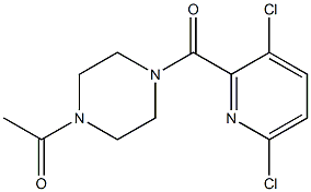 1-{4-[(3,6-dichloropyridin-2-yl)carbonyl]piperazin-1-yl}ethan-1-one Struktur