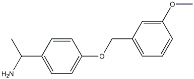 1-{4-[(3-methoxyphenyl)methoxy]phenyl}ethan-1-amine Struktur