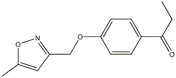 1-{4-[(5-methyl-1,2-oxazol-3-yl)methoxy]phenyl}propan-1-one Struktur