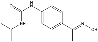 1-{4-[1-(hydroxyimino)ethyl]phenyl}-3-propan-2-ylurea Struktur