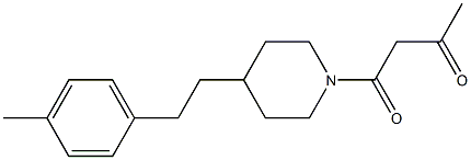 1-{4-[2-(4-methylphenyl)ethyl]piperidin-1-yl}butane-1,3-dione Struktur