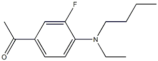 1-{4-[butyl(ethyl)amino]-3-fluorophenyl}ethan-1-one Struktur