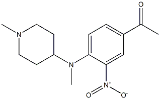 1-{4-[methyl(1-methylpiperidin-4-yl)amino]-3-nitrophenyl}ethan-1-one Struktur