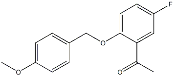 1-{5-fluoro-2-[(4-methoxyphenyl)methoxy]phenyl}ethan-1-one Struktur