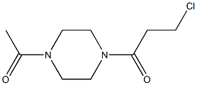 1-acetyl-4-(3-chloropropanoyl)piperazine Struktur