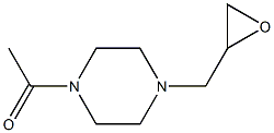 1-acetyl-4-(oxiran-2-ylmethyl)piperazine Struktur