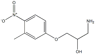 1-amino-3-(3-methyl-4-nitrophenoxy)propan-2-ol Struktur