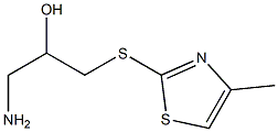 1-amino-3-[(4-methyl-1,3-thiazol-2-yl)sulfanyl]propan-2-ol Struktur