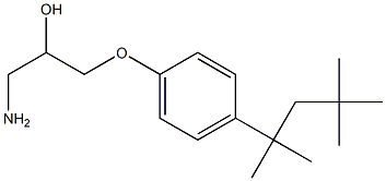 1-amino-3-[4-(2,4,4-trimethylpentan-2-yl)phenoxy]propan-2-ol Struktur