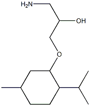 1-amino-3-{[5-methyl-2-(propan-2-yl)cyclohexyl]oxy}propan-2-ol Struktur