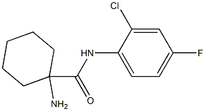 1-amino-N-(2-chloro-4-fluorophenyl)cyclohexane-1-carboxamide Struktur