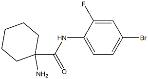 1-amino-N-(4-bromo-2-fluorophenyl)cyclohexanecarboxamide Struktur