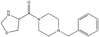 1-benzyl-4-(1,3-thiazolidin-4-ylcarbonyl)piperazine Struktur