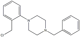 1-benzyl-4-[2-(chloromethyl)phenyl]piperazine Struktur