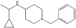 1-benzyl-N-(1-cyclopropylethyl)piperidin-4-amine Struktur