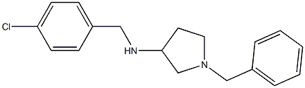 1-benzyl-N-[(4-chlorophenyl)methyl]pyrrolidin-3-amine Struktur