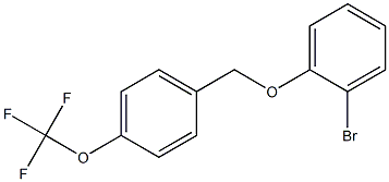 1-bromo-2-{[4-(trifluoromethoxy)phenyl]methoxy}benzene Struktur