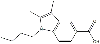 1-butyl-2,3-dimethyl-1H-indole-5-carboxylic acid Struktur