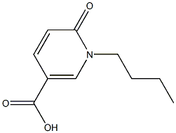 1-butyl-6-oxo-1,6-dihydropyridine-3-carboxylic acid Struktur