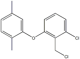 1-chloro-2-(chloromethyl)-3-(2,5-dimethylphenoxy)benzene Struktur