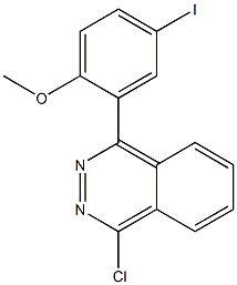 1-chloro-4-(5-iodo-2-methoxyphenyl)phthalazine Struktur