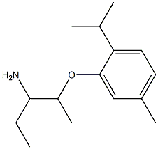 1-ethyl-2-(2-isopropyl-5-methylphenoxy)propylamine Struktur