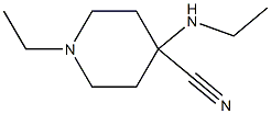 1-ethyl-4-(ethylamino)piperidine-4-carbonitrile Struktur