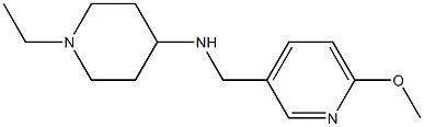 1-ethyl-N-[(6-methoxypyridin-3-yl)methyl]piperidin-4-amine Struktur