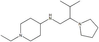 1-ethyl-N-[3-methyl-2-(pyrrolidin-1-yl)butyl]piperidin-4-amine Struktur