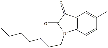 1-heptyl-5-methyl-2,3-dihydro-1H-indole-2,3-dione Struktur