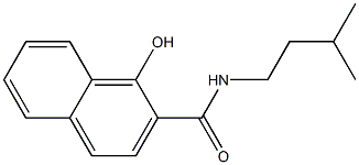 1-hydroxy-N-(3-methylbutyl)naphthalene-2-carboxamide Struktur