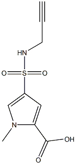 1-methyl-4-(prop-2-yn-1-ylsulfamoyl)-1H-pyrrole-2-carboxylic acid Struktur